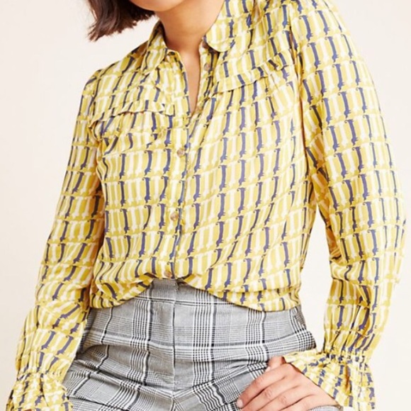 Anthropologie Tops - Anthropologie Maeve Fredericka Dachshund Blouse 4